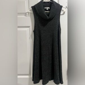 Knit grey dress.